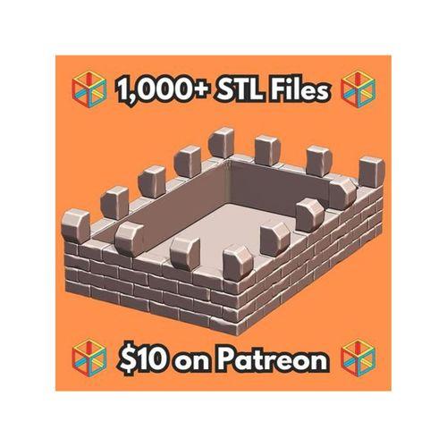 Ortaçağ Kalesi Duvarı Şeklinde 3x5 İnç Not Kartı Tutucu MineeForm FDM 3D Baskı STL Dosyası (Bu ürün Sadece Plastik parçadır - Almadan Önce Soru Sorabi