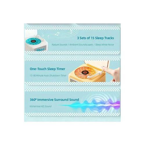 Nostalji Mini Plak Görünümlü Radyolu Bluetooth Hoparlör 3d Ses Dalgası Retro Müzik Plak Beyaz