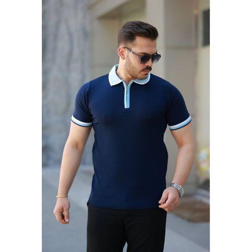 Erkek Renkli Yaka Kısa Kollu Tişört