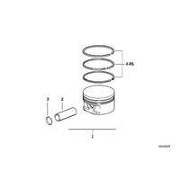 FEDERAL Piston + Segman 11251708901 E38 E39 X5 E53 RANGE ROVER III 4.4
