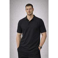 Orlando Polo Yaka Pike Kumaş Relaxed Fit Basic Düğmeli Relaxed Fit Erkek T-Shirt - Siyah