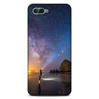 Lopard Oppo Rx17 Neo Uyumlu Kılıf Gece'S (21) Koruyucu Kapak Sarı Mavi