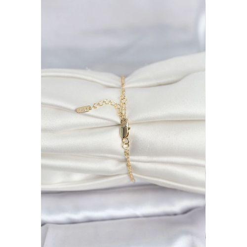 CM 14K Gold Renk Ezme Burgu Zincir Model Kadın Bileklik