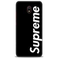 Xiaomi Redmi 8A Kılıf HD Baskılı Kılıf - Supreme Siyah + Tam Ekran Koruyucu