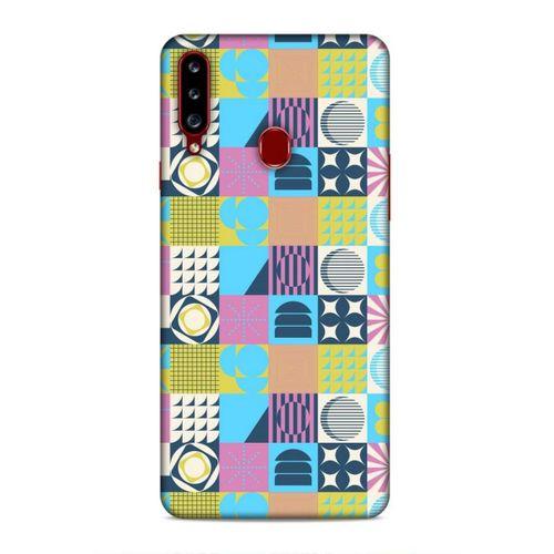Samsung Galaxy A20s Uyumlu Kılıf Insomnia (43) Thin Fit Kılıf Mavi Sarı