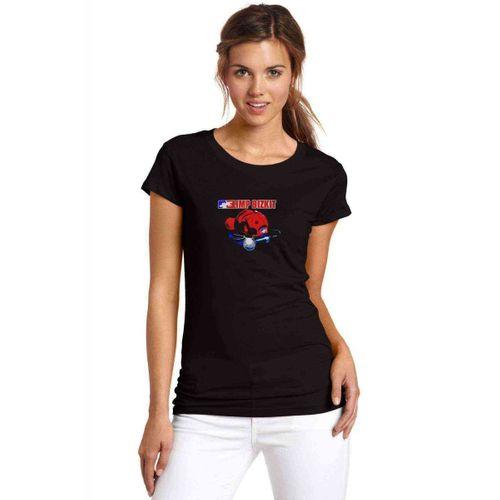 Limpbizkit Cap Mikrofon Baskılı Siyah Kadın Tshirt