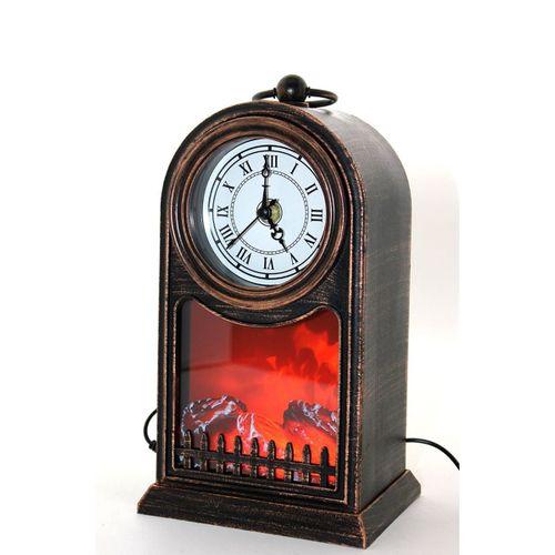 Led Işıklı Saatli Şömine - Model 1