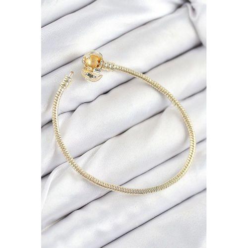 Pirinç Charm Topcuk Model Gold Renk Kadın Bileklik