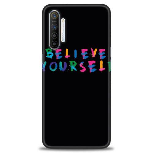 Realme XT Kılıf HD Baskılı Kılıf - Believe + Tam Ekran Koruyucu