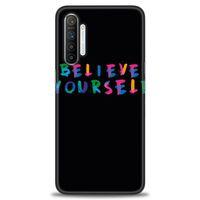 Realme XT Kılıf HD Baskılı Kılıf - Believe + Tam Ekran Koruyucu
