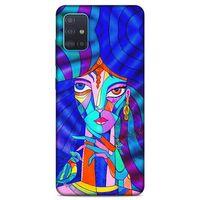 Lopard Samsung Galaxy A51 Uyumlu Kılıf Sürreal Yüzler ♀ (45) Liquid Air Kılıf Baskılı