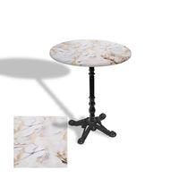 Dockers Çipa 1004 Döküm Ayak Yuvarlak Masa Çap 60cm - (Werzalit, Wermodin ve Allzalit Tabla) - Gold