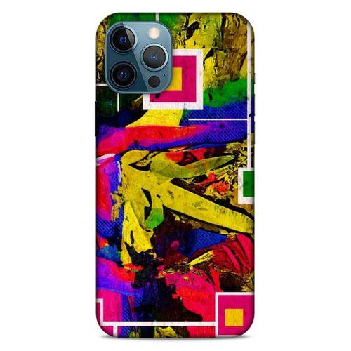 Lopard Apple iPhone 12 Pro Max Uyumlu Kılıf Soyut Sanat (48) Desenli Bumper Kılıf
