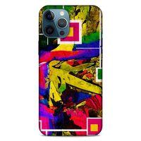 Lopard Apple iPhone 12 Pro Max Uyumlu Kılıf Soyut Sanat (48) Desenli Bumper Kılıf