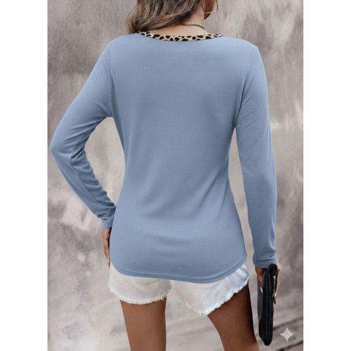 Kadın Uzun Kollu V Yakalı Kaşkorse Bluz