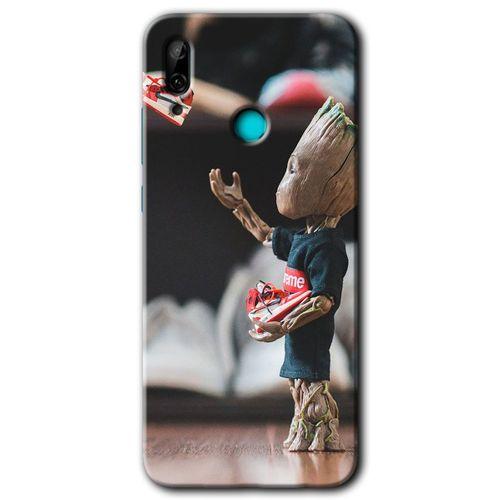 MRCİLETİSİM Huawei P smart 2019 Kılıf Baskılı Kapak - I am Groot +Tam Kaplayan Mat Seramik