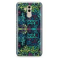 Huawei Mate 20 Lite Kılıf Labirent Colorful Arka Kapak Koruma Desenli Full Koruyucu