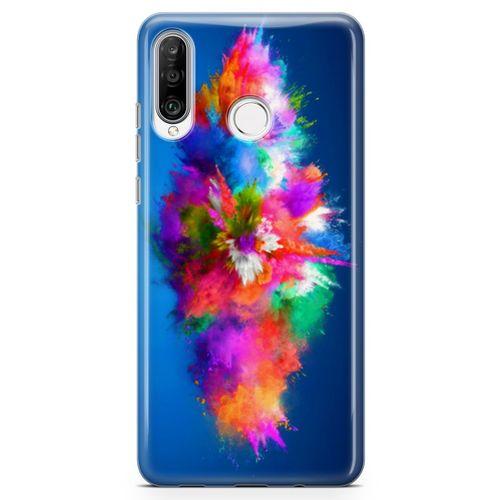Huawei P30 Lite Kılıf Toz Bombası Arka Kapak Koruma Desenli Full Koruyucu
