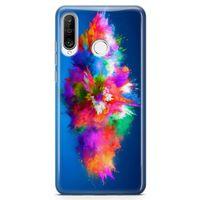 Huawei P30 Lite Kılıf Toz Bombası Arka Kapak Koruma Desenli Full Koruyucu