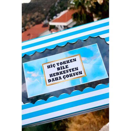 Doğum Günü Yıl Dönümü Sürpriz Hediyesi Sevgiliye Eşe Kız Arkadaşa Mavi Kutuda Hediyeler 1mini6lüks9