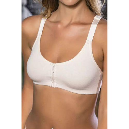 Ten Önden Fermuarlı Pamuklu Sütyen,günlük Ve Medikal Kullanım İçin, Kadın İç Giyim