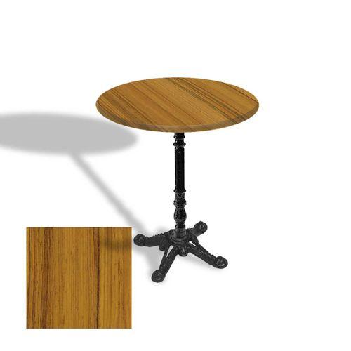 Dockers Çipa 1004 Döküm Ayak Yuvarlak Masa Çap 80cm - (Werzalit, Wermodin ve Allzalit Tabla) - Real Teak