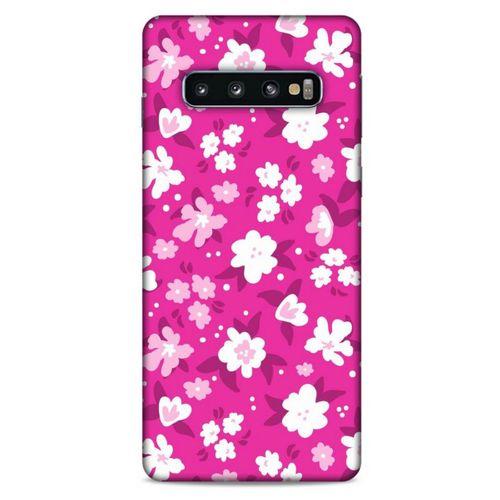 Samsung Galaxy S10 Uyumlu Kılıf Pembe Delisi (7) Telefon Kılıfı Çiçekli