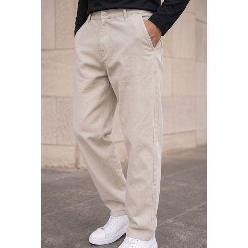 Luchino Regular Fit %100 Pamuk Gabardin Erkek Pantolon - Çakıl Taşı