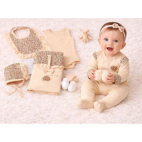 Leopar Desenli 8'li Yeni Doğan Seti