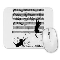 Yaramaz Komik Müzik Notalı Kedi Cat Mouse Pad