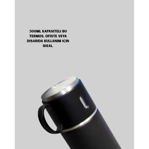 304 Çelik Termos Seti | 2 Bardaklı, 500 Ml, Uzun Süre Isı Koruma