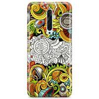 Oppo Reno2 Z 2019 Kılıf Piknik Doodle Arka Kapak Koruma Desenli Full Koruyucu