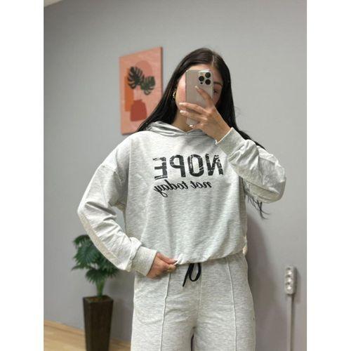 Kadın Uzun Kollu Nope Baskılı Beli Ribanalı Ikili Takım