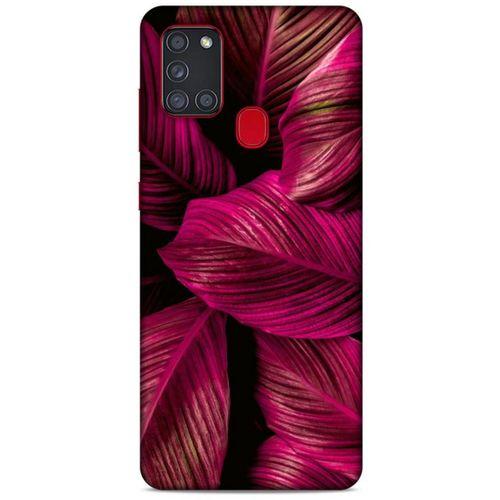 Lopard Samsung Galaxy A21s Uyumlu Kılıf Bahar (4) Koruma Kılıfı Bordo