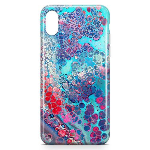 Apple iPhone X Kılıf Mermer Bubbles Arka Kapak Koruma Desenli Full Koruyucu