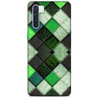 Oppo A91 Kılıf Patchwork (17) Tasarım Kılıf Fıstık Yeşili