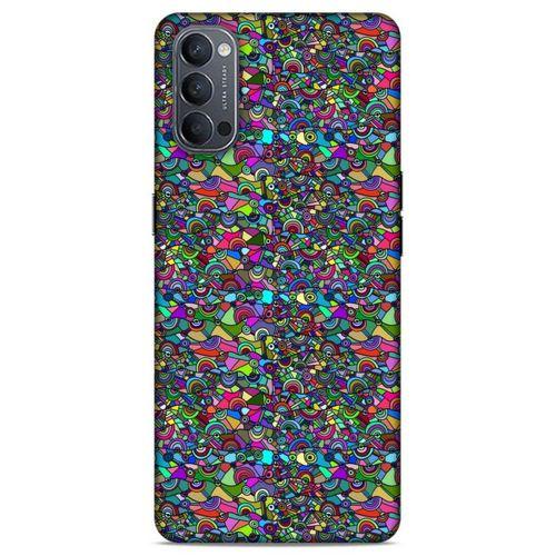 Lopard Oppo Reno 4 Uyumlu Kılıf Soyut Sanat (31) Baskılı TPU Kılıf
