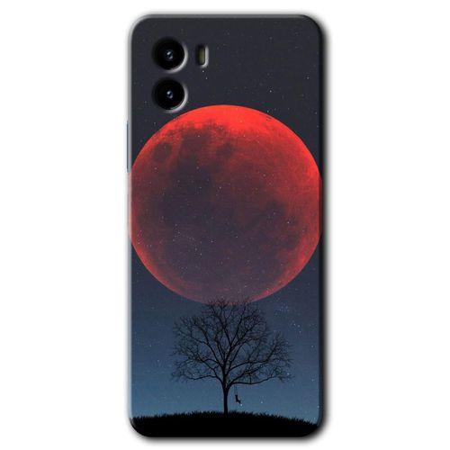 Vivo Y15s Kılıf HD Desen Baskılı Arka Kapak - Kanlı Ay