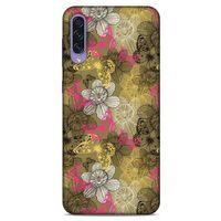 Samsung Galaxy A50s Kılıf Kelebek Etkisi (37) Silicone Cover Beyaz Açık Yeşil