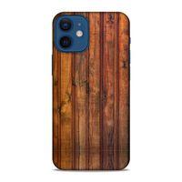Lopard Apple iPhone 12 Mini Uyumlu Kılıf Wood'X (10) Full Koruma Kılıfı Desenli