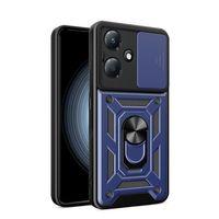 İnfinix Hot 30 Play Kılıf Magnetik Standlı Kamera Korumalı Zore Sürgülü Vega Kapak