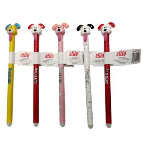 Stilo Köpek Figürlü Silinebilir Jel Kalem Mavi Karışık - 1 adet