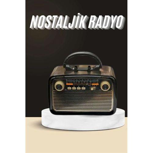 Nostaljik Radyo Bluetooth Bağlantılı Müzik Kutusu Ahşap