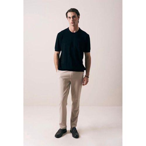 Kwon Bisiklet Yaka Basic Kısa Kollu İnce Triko Erkek T-Shirt - Siyah