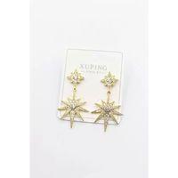 Taşlı Kutup Yıldızı Küpe - Altın