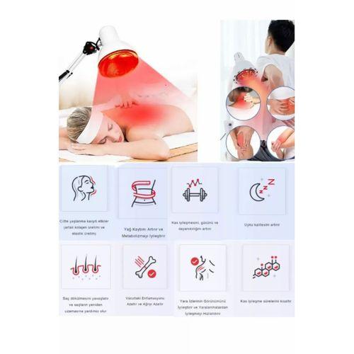 250w Kızılötesi (infrared) Isıtıcılı Fizik Tedavi Lambası (kırmızı Işık) E27 (kalın Duy)