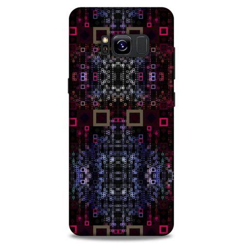 Lopard Samsung Galaxy S8 Uyumlu Kılıf PiXel (18) Telefon Kılıfları Siyah Kırmızı