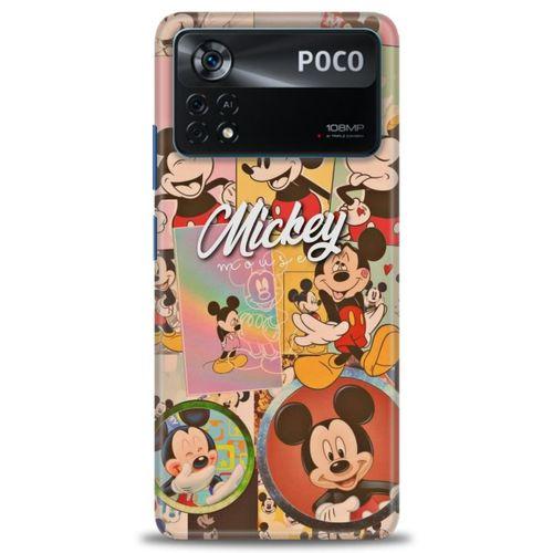 Xiaomi Poco X4 Pro 5G Kılıf HD Baskılı Kılıf - I Love Mickey + Tam Ekran Koruyucu