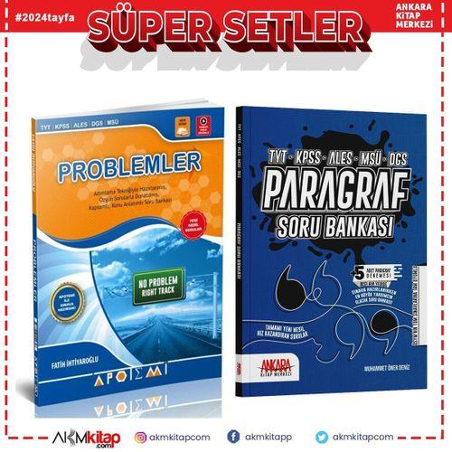 Apotemi Problemler ve Ankara Kitap Merkezi Paragraf Soru Bankası 2 Kitap Set