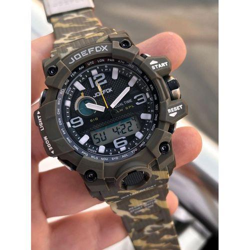 Joefox Digital Ve Analog 2 Yıl Garantili Kronmetre+Takvim+Alarm+Aydınlatma Erkek Kol Saati JOE.BK12